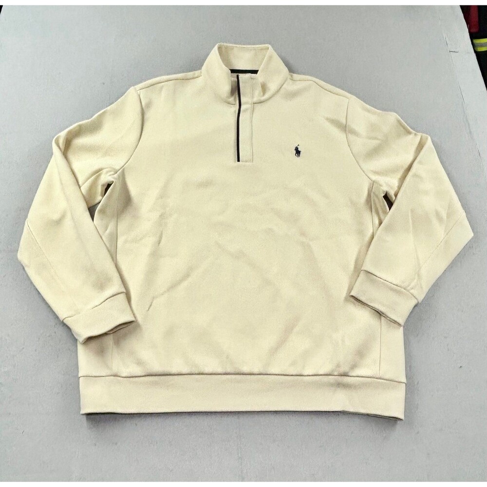 Polo Ralph Lauren 1/4 Snap Button Jacket XL Yellow Tan